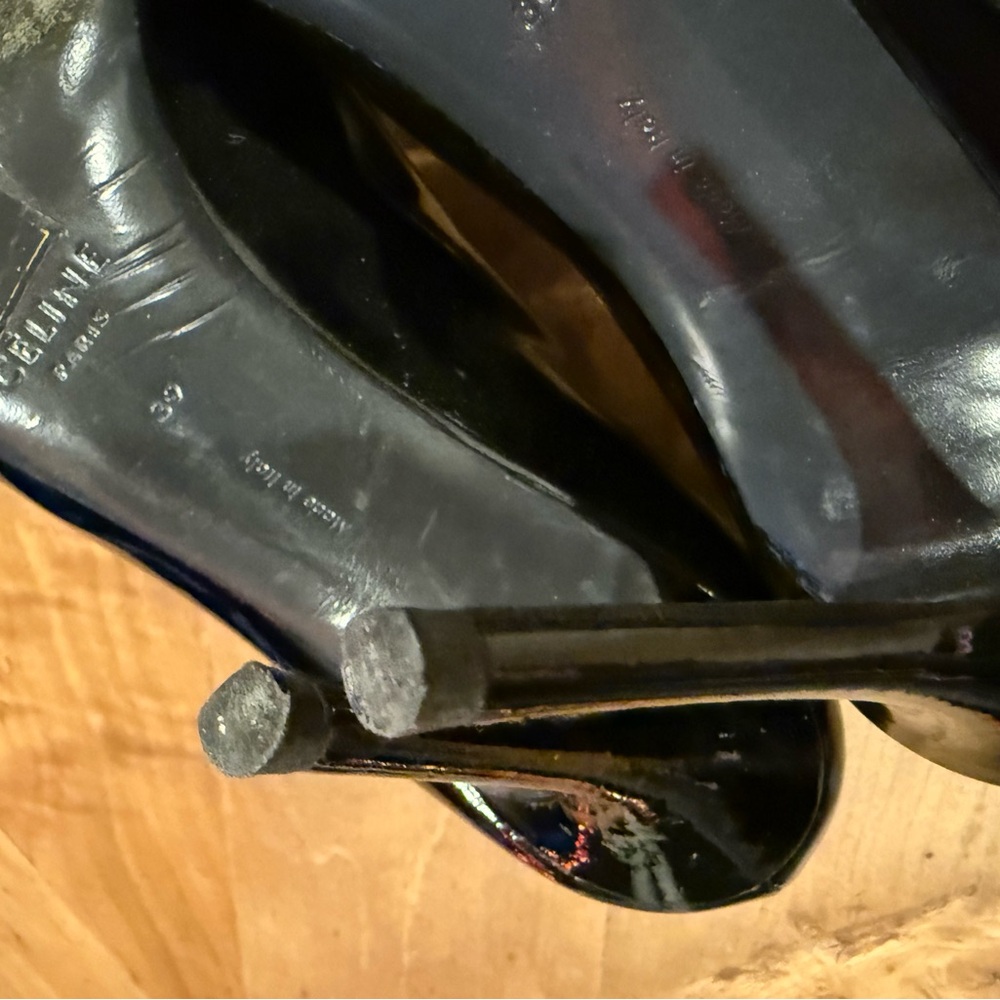 Celine Black Patent Leather Heels - Picture 5 of 5